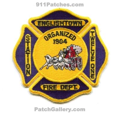 Englishtown Fire Department Station 12-1 Patch (New Jersey)
Scan By: PatchGallery.com
Keywords: dept. twelve one organized 1904