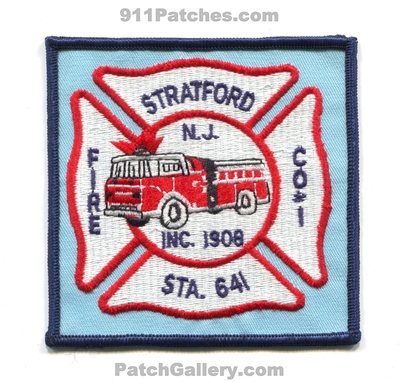 Stratford Fire Company Number 1 Station 641 Patch (New Jersey)
Scan By: PatchGallery.com
Keywords: co. no. #1 department dept. inc. 1908