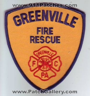 Greenville Fire Rescue (Pennsylvania)
Thanks to Dave Slade for this scan.
Keywords: company fc