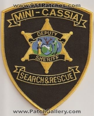 Mini Cassia County Sheriff Deputy Search & Rescue (Idaho)
Thanks to Police-Patches-Collector.com for this scan.
Keywords: and sar