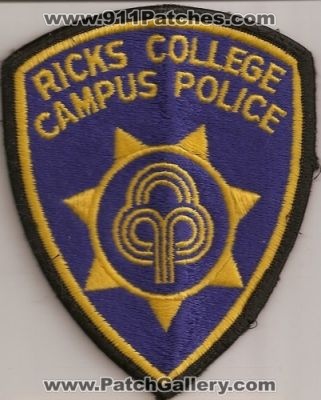 Ricks College Campus Police (Idaho)
Thanks to Police-Patches-Collector.com for this scan.
