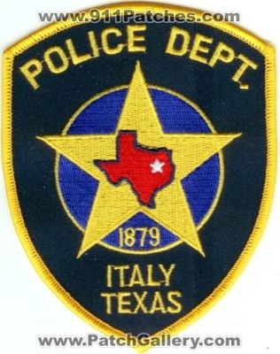 Italy Police Department (Texas)
Thanks to Police-Patches-Collector.com for this scan.
Keywords: dept