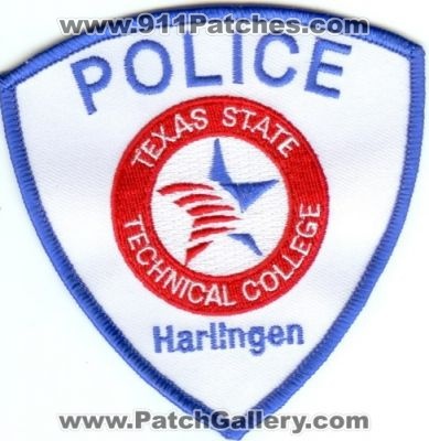 Texas State Technical College Harlingen Police (Texas)
Thanks to Police-Patches-Collector.com for this scan.
