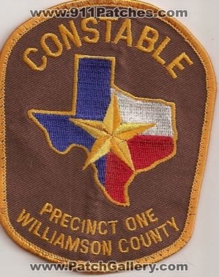 Williamson County Constable Precinct 1 (Texas)
Thanks to Police-Patches-Collector.com for this scan.
Keywords: one