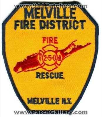 Melville Fire District Patch (New York)
[b]Scan From: Our Collection[/b]
Keywords: rescue