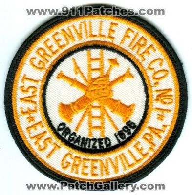 East Greenville Fire Company Number 1 (Pennsylvania)
Scan By: PatchGallery.com
Keywords: co. no. pa.