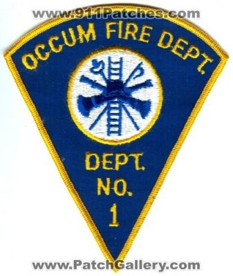 Occum Fire Department Number 1 (Connecticut)
Scan By: PatchGallery.com
Keywords: dept. no.