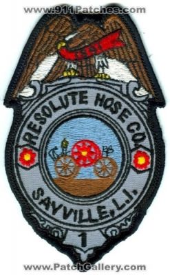 Resolute Hose Company Number 1 Fire (New York)
Scan By: PatchGallery.com
Keywords: co. sayville l.i. long island