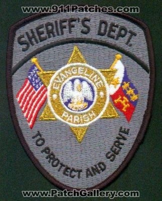 Evangeline Parish Sheriff's Dept
Thanks to EmblemAndPatchSales.com for this scan.
Keywords: louisiana sheriffs department