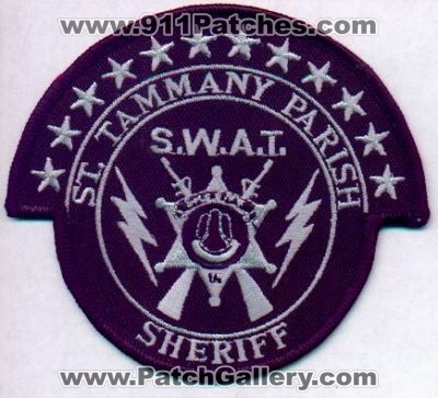 St Tammany Parish Sheriff S.W.A.T.
Thanks to EmblemAndPatchSales.com for this scan.
Keywords: louisiana saint swat