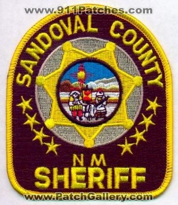 Sandoval County Sheriff
Thanks to EmblemAndPatchSales.com for this scan.
Keywords: new mexico