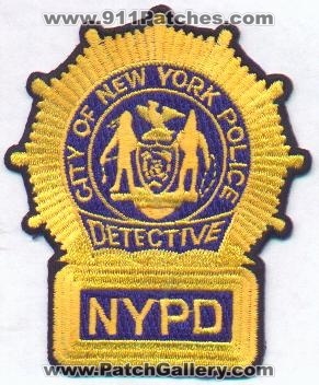 New York Police Department Detective
Thanks to EmblemAndPatchSales.com for this scan.
Keywords: nypd city of