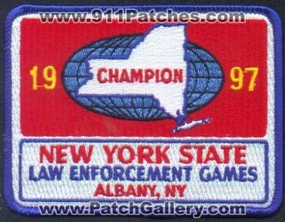 New York State Law Enforcement Games 1997
Thanks to EmblemAndPatchSales.com for this scan.
Keywords: champion albany