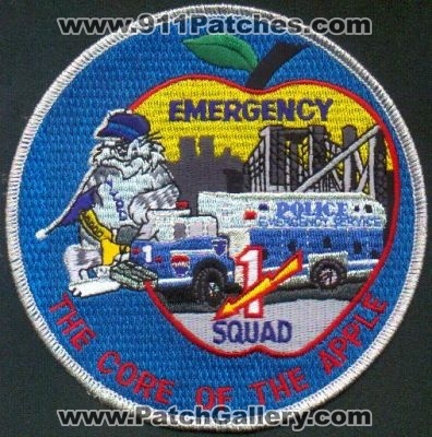 New York Police Department ESU Squad 1
Thanks to EmblemAndPatchSales.com for this scan.
Keywords: nypd city of emergency services unit