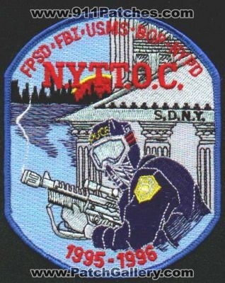 New York Police Department Terrorist Trials Operations Command
Thanks to EmblemAndPatchSales.com for this scan.
Keywords: nypd city of nysttoc n.y.s.t.t.o.c. fpsd fbi usms bop