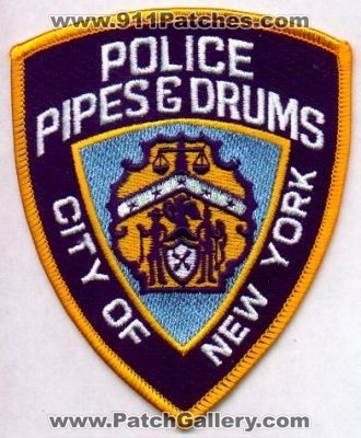 New York Police Department Pipes & Drums
Thanks to EmblemAndPatchSales.com for this scan.
Keywords: nypd city of