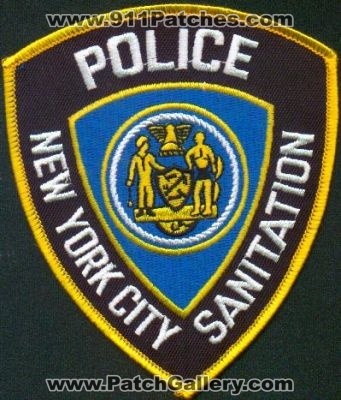 New York City Sanitation Police
Thanks to EmblemAndPatchSales.com for this scan.
Keywords: nypd