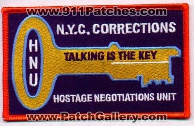 New York Corrections Hostage Negotiations Unit
Thanks to EmblemAndPatchSales.com for this scan.
Keywords: n.y.c. nyc hnu doc