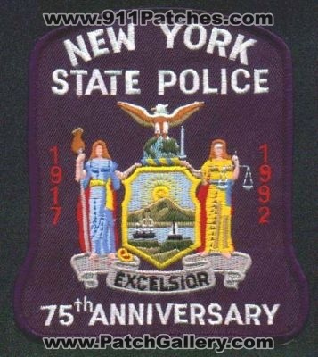 New York State Police 75th Anniversary
Thanks to EmblemAndPatchSales.com for this scan.
Keywords: nysp