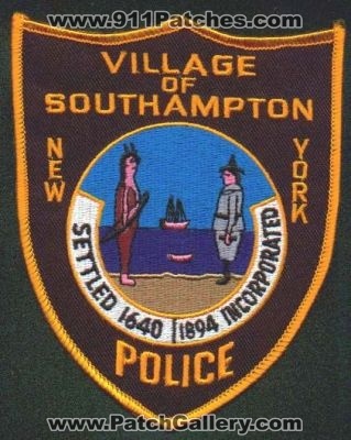 Southampton Police
Thanks to EmblemAndPatchSales.com for this scan.
Keywords: new york village of