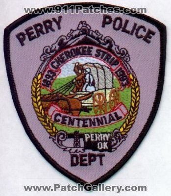 Perry Police Dept
Thanks to EmblemAndPatchSales.com for this scan.
Keywords: oklahoma department