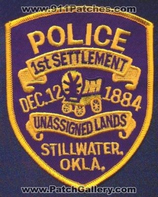 Stillwater Police
Thanks to EmblemAndPatchSales.com for this scan.
Keywords: oklahoma