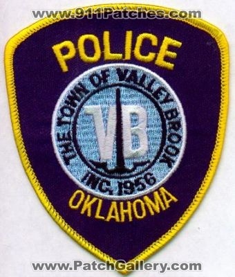 Valley Brook Police
Thanks to EmblemAndPatchSales.com for this scan.
Keywords: oklahoma town of