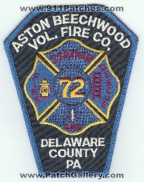 Aston Beechwood Vol Fire Co Fire Rescue
Thanks to PaulsFirePatches.com for this scan.
Keywords: pennsylvania volunteer company 72 delaware county