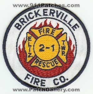 Brickerville Fire Co
Thanks to PaulsFirePatches.com for this scan.
Keywords: pennsylvania company rescue eliz twp township 2-1