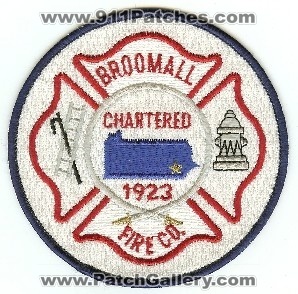 Broomall Fire Co
Thanks to PaulsFirePatches.com for this scan.
Keywords: pennsylvania company