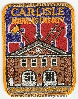 Carlisle Barracks Fire Dept 38
Thanks to PaulsFirePatches.com for this scan.
Keywords: pennsylvania department