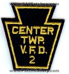 Center Twp VFD 2
Thanks to PaulsFirePatches.com for this scan.
Keywords: pennsylvania township volunteer fire department v.f.d.