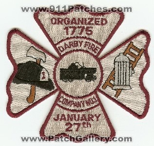Darby Fire Company No 1
Thanks to PaulsFirePatches.com for this scan.
Keywords: pennsylvania number