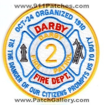 Darby Fire Patrol
Thanks to PaulsFirePatches.com for this scan.
Keywords: pennsylvania department dept