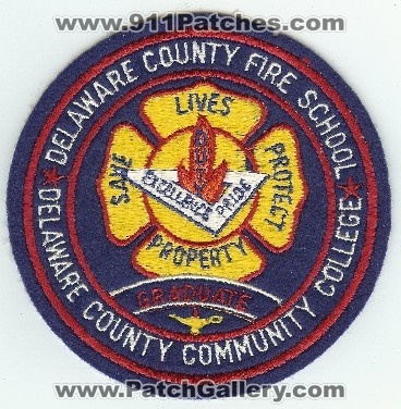 Delaware County Community College Fire School
Thanks to PaulsFirePatches.com for this scan.
Keywords: pennsylvania