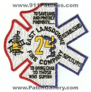East Lansdowne Fire Company 24
Thanks to PaulsFirePatches.com for this scan.
Keywords: pennsylvania