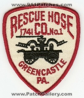 Rescue Hose Co No 1
Thanks to PaulsFirePatches.com for this scan.
Keywords: pennsylvania company number greencastle