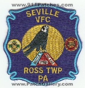 Seville VFC
Thanks to PaulsFirePatches.com for this scan.
Keywords: pennsylvania volunteer fire company ross twp township