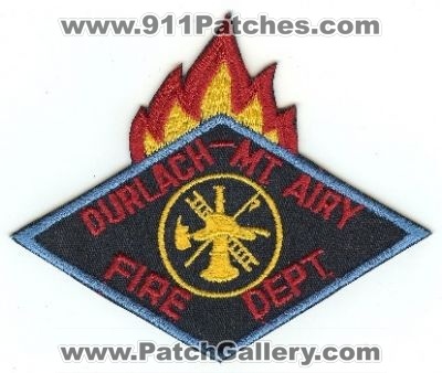 Durlach Mount Airy Fire Dept
Thanks to PaulsFirePatches.com for this scan.
Keywords: pennsylvania mt department