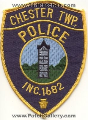 Chester Twp Police
Thanks to EmblemAndPatchSales.com for this scan.
Keywords: pennsylvania township