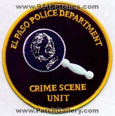 El Paso Police Department Crime Scene Unit
Thanks to EmblemAndPatchSales.com for this scan.
Keywords: texas