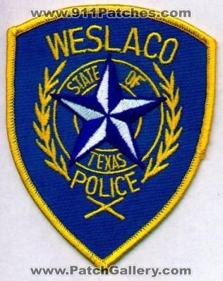 Weslaco Police
Thanks to EmblemAndPatchSales.com for this scan.
Keywords: texas