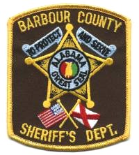 Barbour County Sheriff's Dept (Alabama)
Thanks to BensPatchCollection.com for this scan.
Keywords: sheriffs department