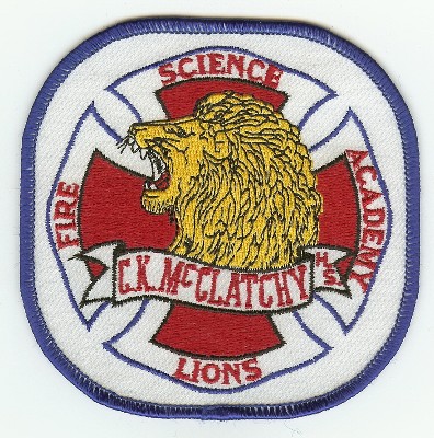 CK McClatchy HS Fire Science Academy
Thanks to PaulsFirePatches.com for this scan.
Keywords: california high school lions