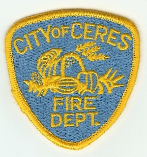 Ceres Fire Dept
Thanks to PaulsFirePatches.com for this scan.
Keywords: california department city of