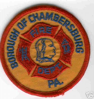 Chambersburg Fire Dept (Pennsylvania)
Thanks to Brent Kimberland for this scan.
Keywords: department borough of
