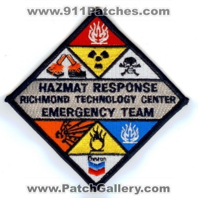 Chevron Richmond Technology Center HazMat Response Emergency Team (California)
Thanks to PaulsFirePatches.com for this scan.
Keywords: research center fire haz-mat