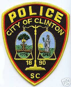 Clinton Police (South Carolina)
Thanks to apdsgt for this scan.
Keywords: city of