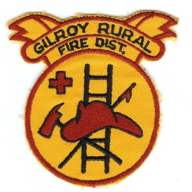 Gilroy Rural Fire Dist
Thanks to PaulsFirePatches.com for this scan.
Keywords: california district