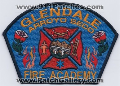 Glendale Arroyo Seco Fire Academy (California)
Thanks to PaulsFirePatches.com for this scan.
